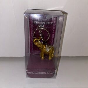Gold Elephant Keychain